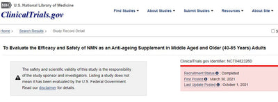 What is the Optimal dose of NMN? NMN Trial shows 600mg to be the Optimal Dose.