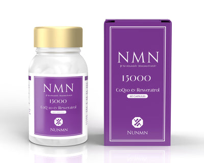NMN 15000 CoQ 10 & Resveratrol Supplement NAD+ Booster Nicotinamide Mononucleotide Energy Booster Metabolism, Antioxidants & Repair DNA. Vitality, Healthy Aging 99.5% Purity 1 bottle